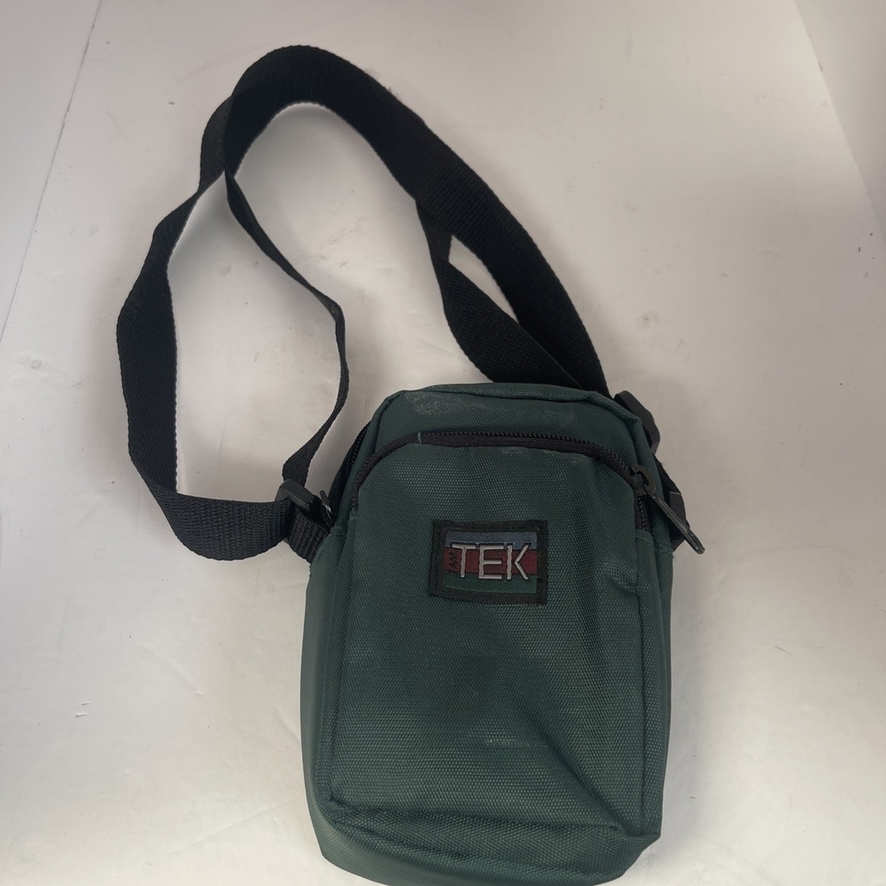 Vintage TEK Camera Case / Shoulder Bag – Hunter Green & Black 1980s–1990s